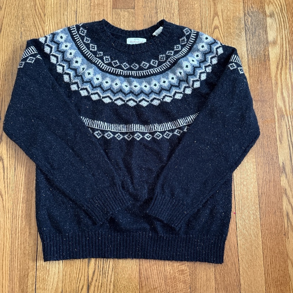 Weatherproof Women's Black and White Crewneck Sweater🩵